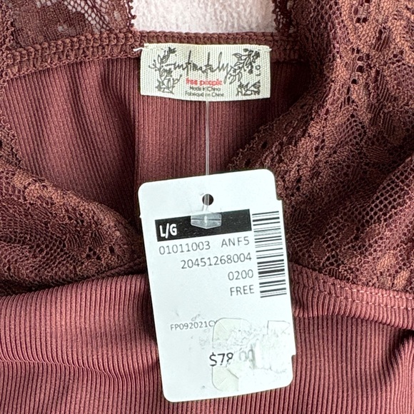 Free People Brown Lace Chemise - Picture 2 of 7